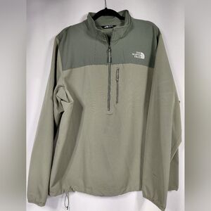 The North Face Green Windwall Lightweight Soft Shell Half Zip